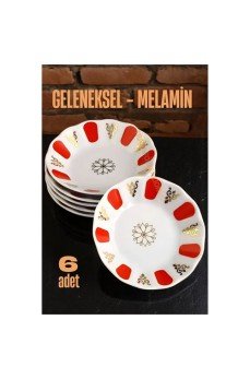 Melamin Çay Tabağı 6 Adet Geleneksel Türk Çay Bardağı Altlığı