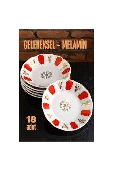 Melamin Çay Tabağı 18 Adet Geleneksel Türk Çay Bardağı Altlığı