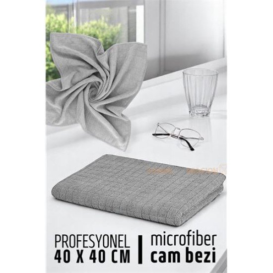 Çift Yüzeyli Profesyonel Microfiber Cam Bezi - Yüksek Kalite Temizlik Bezi 40 x 40 cm Çift Yüzeyli Profesyonel Microfiber Cam Bezi - Yüksek Kalite Temizlik Bezi 40 x 40 cm