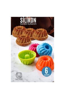 Silikon Göbekli Muffin CupCake Kalıbı - Sürekli Kullanım Muffin Kek Kalıbı 6 ADET Silikon Göbekli Muffin CupCake Kalıbı - Sürekli Kullanım Muffin Kek Kalıbı 6 ADET