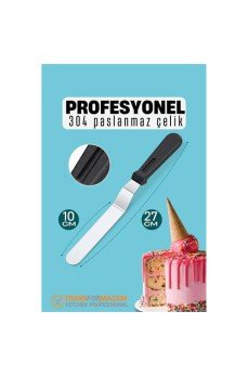 Pasta Spatulası Profesyonel 304 Paslanmaz Çelik 27 Cm