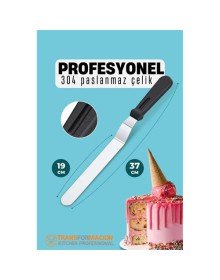 Pasta Spatulası Profesyonel 304 Paslanmaz Çelik 37 Cm