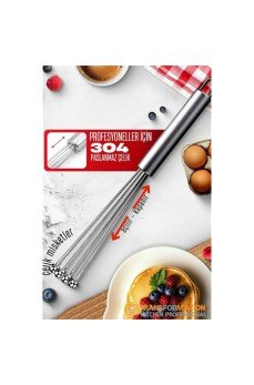 Çelik Misketli Yaylı Açılır Kapanır Çırpıcı 304 Paslanmaz Çelik Çırpıcı Çırpma Teli