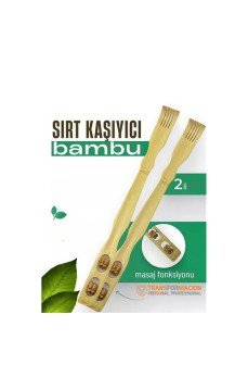 Masajlı Sırt Kaşıma Aparatı - Bambu Sırt Kaşıyıcı 2 li set