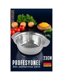 Alman Tip Kevgir - 304 Paslanmaz Çelik Profesyonel Süzgeç 23 Cm
