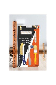 Boyama Seti - Kestirme Fırça -10cm Rulo Fırça - yedek rulo- Tel Fırça