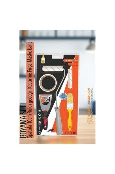 Boyama Seti - Spatula-10cm Rulo +yedeği -Kestirme Fırça-Maskeleme bant