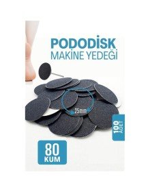 25 mm Pododisk - Nasır Sökücü Pedikür Makinesi Yedek Pedler 100 ADET