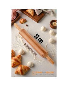 Ahşap Merdane Hamur Açma Merdanesi - 33 cm Küçük Mutfak Merdanesi