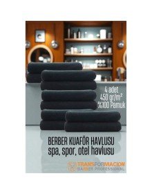 Kuaför Berber Havlusu 10 ADET Pamuk Berber Havlusu 50x90 Siyah
