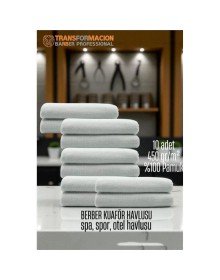 Kuaför Berber Havlusu 10 ADET Pamuk Berber Havlusu 50x90 Beyaz