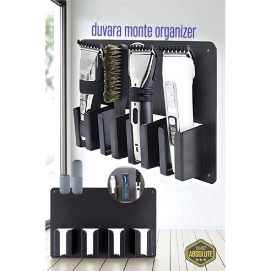 Berber Kuaför Tıraş Makinesi Organizeri - Tıraş Makine Fırça Tutucu