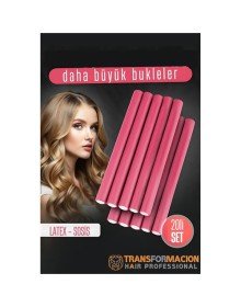 Sosis Latex Bigudi - Isısız Saç Bigudisi 17 mm 20 Adet