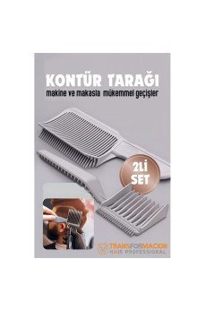 Kuaför Berber Kavisli Kontur Kesim Tarağı 2 li SET