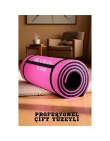 Pilates Matı- Spor Matı - Yoga Matı 11 mm Çift Taraflı Pembe