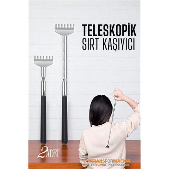 Sırt Kaşıyıcı - Telekopik 56 cm Sırt Kaşıma Aparatı Hanımeli 2 li SET Sırt Kaşıyıcı - Telekopik 56 cm Sırt Kaşıma Aparatı Hanımeli 2 li SET
