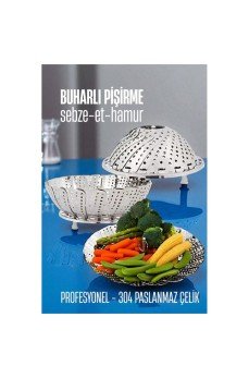 Sebze Pişirme Sepeti - Buharda Pişirme Haşlama Aparatı Paslanmaz Çelik Sebze Pişirme Sepeti - Buharda Pişirme Haşlama Aparatı Paslanmaz Çelik