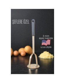 Patates Ezici 3 mm Kalınlık 304 Paslanmaz Çelik Havuç Muz Avokado Ezici