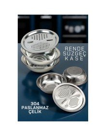 Çelik Rende Kase Süzgeç Seti - MultiFix 3 in 1 Paslanmaz Çelik