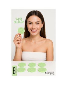 Makyaj Temizlik Pedi Cilt Temizlik Süngeri Doğal Selülöz 6 ADET 711912