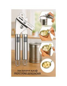 Inox Çelik Konserve Açacağı - Ergonomik ve Profesyonel Kolay Konserve Açıcı