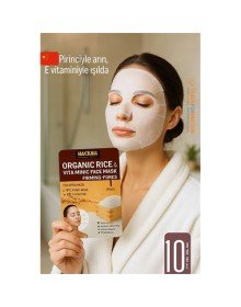 Organik Pirinç & Vitamin E Yüz Maskesi – Gözenek Sıkılaştırıcı Nemlendirici