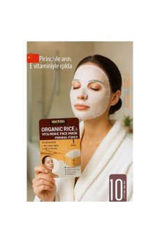 Organik Pirinç & Vitamin E Yüz Maskesi – Gözenek Sıkılaştırıcı Nemlendirici