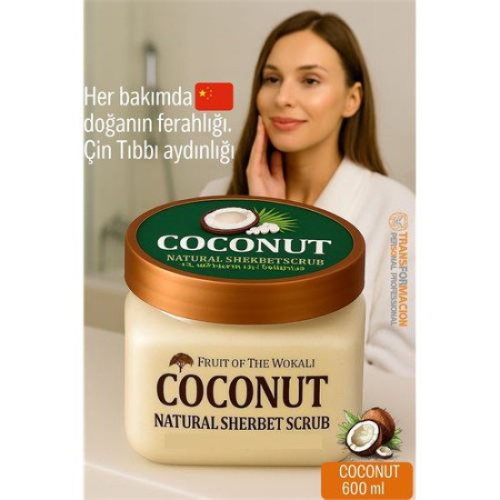 Profesyonel Hindistan Cevizi Doğal Peeling - Tüm Vücut Scrub 600 ml