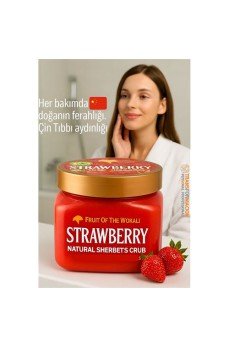 Profesyonel Çilek Doğal Peeling - Tüm Vücut Scrub 600 ml