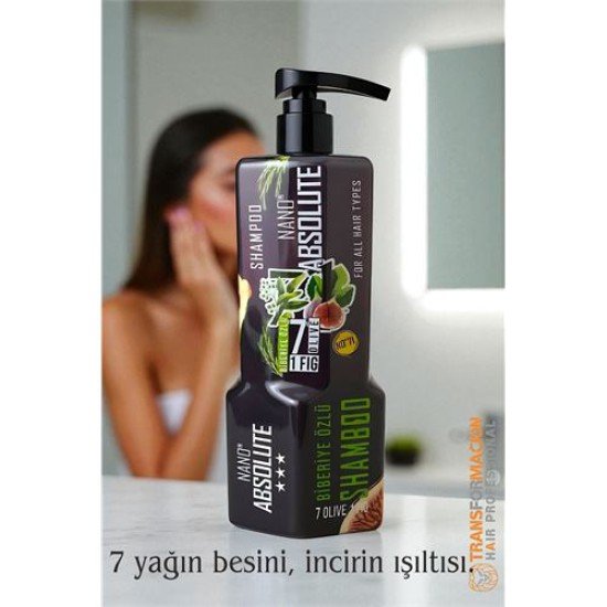 Profesyonel Nano Absolute Şampuan – 7 Zeytinyağı & İncir Özlü, 1000 ml