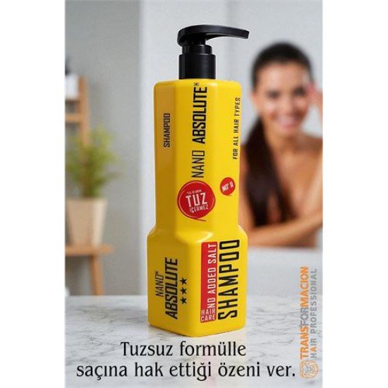 Profesyonel Nano Absolute Tuzsuz Şampuan – 1000 ml, Tüm Saç Tipleri Profesyonel Nano Absolute Tuzsuz Şampuan – 1000 ml, Tüm Saç Tipleri