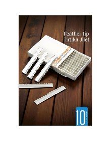 Feather Tip Tırtıklı Ustura Jileti 10 Adet
