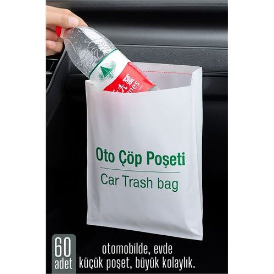 Pratik Çöp Poşeti - Yapışkanlı Çöp Poşeti 60 LI PAKET