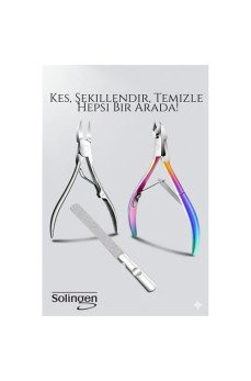 3’lü Paslanmaz Manikür Seti – Tırnak Makası, Et Pens, Kavisli Makas | Evde Profesyonel Bakım