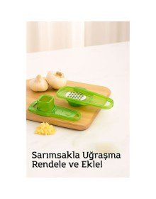 Hazneli Sarımsak Rendeleyici – 14 x 4,5 cm | Pratik ve Hijyenik Mutfak Yardımcısı