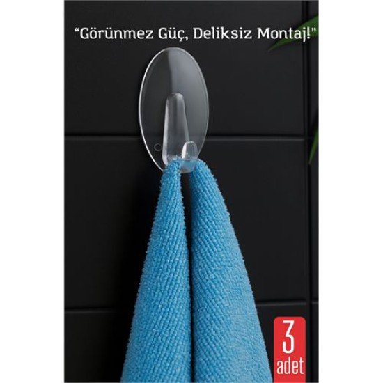 3 lü Şeffaf Kendinden Yapışkanlı Duvar Askısı – 5.5 x 3.2 cm | İz Bırakmaz, Güçlü Tutuş 3 lü Şeffaf Kendinden Yapışkanlı Duvar Askısı – 5.5 x 3.2 cm | İz Bırakmaz, Güçlü Tutuş