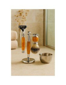 Koleksiyon Tıraş Seti – 304 Cerrahi Çelik & Kemik Saplı | Çift Cidarlı Tıraş Tası Icardi Collection