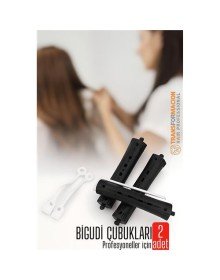 Saç Bigudisi – 2 li Saç Bukle Şekillendirme Seti - Lastikli - Profesyonel