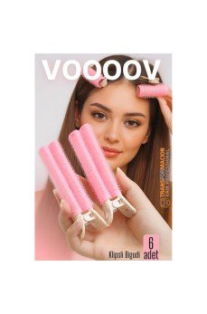 6'lı Klipsli Saç Bigudisi Isısız Doğal Bukle Bigudisi Dipten Hacim ve Perçem Şekillendirme İçin