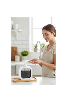 Pompalı Dispenser Sabunluk – Şeffaf Gövde, Modern Tasarım | Sıvı Sabun, Şampuan, Losyon İçin