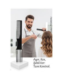 Bayan Kuaförü Saç Kesim Tarağı - Profesyonel Kuaför Saç Kesim Tarağı | Krepe, Ayırma ve Şekillendirme Tarağı