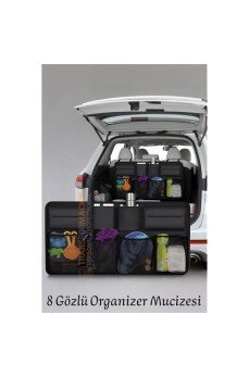 8 Gözlü Araç Koltuk Arkası Organizer – Güçlü Tokalı, Cırtlı, Ayarlanabilir Tasarım 8 Gözlü Araç Koltuk Arkası Organizer – Güçlü Tokalı, Cırtlı, Ayarlanabilir Tasarım