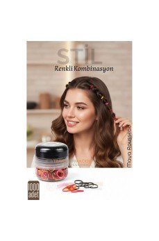 Silikon Saç Tokası Saç Lastiği Mini Elastik Toka 1000 ADET 2 RENK