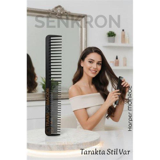 Karbon Plastik Saç Kesim Tarağı – 17.2 cm, Kuaför ve Kişisel Kullanıma Uygun Karbon Plastik Saç Kesim Tarağı – 17.2 cm, Kuaför ve Kişisel Kullanıma Uygun