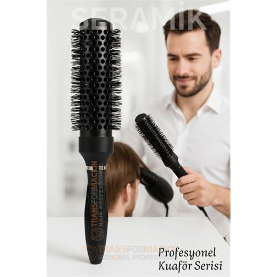 Profesyonel Kuaför 50 mm Ceramic Ionic Nano Fön Fırçası – 32 cm Uzunluk, Profesyonel Kuaför Serisi