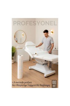 Tek Kullanımlık 60 cm x 100 m 1.80 mt Perforeli Sedye Örtüsü – Muayene ve Güzellik Salonları İçin