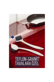 Teflon ve Granit Tava Tencere Fırçası Silikon Teflon Fırçası