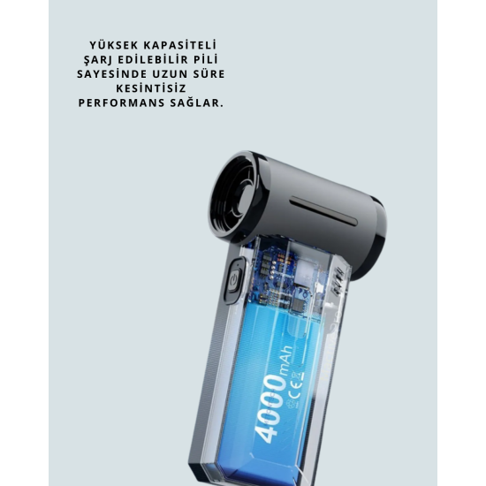 Yüksek Hızlı Kablosuz El Tipi Hava Üfleme Temizlik Cihazı