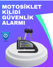 Su Geçirmez Alarm Disk Kilidi Motosiklet Scooter Bisiklet Güvenlik
