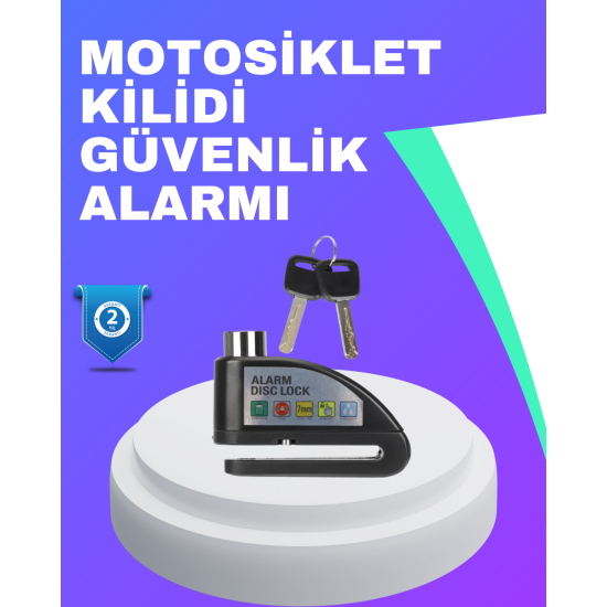Su Geçirmez Alarm Disk Kilidi Motosiklet Scooter Bisiklet Güvenlik Su Geçirmez Alarm Disk Kilidi Motosiklet Scooter Bisiklet Güvenlik